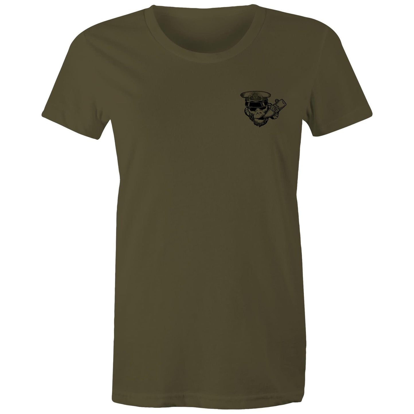 RumMonkey-American-traditional-tattoo Army / Extra Small Rum Monkey Tee's Tee - Women's Maple Tee