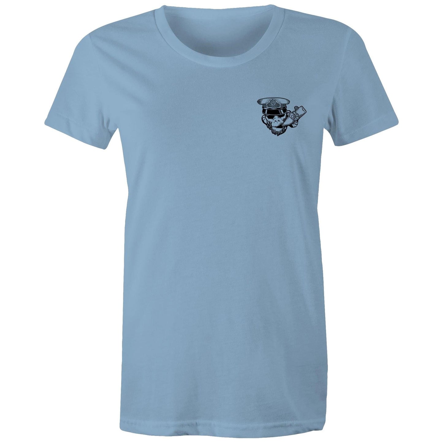 RumMonkey-American-traditional-tattoo Carolina Blue / Extra Small Rum Monkey Tee's Tee - Women's Maple Tee