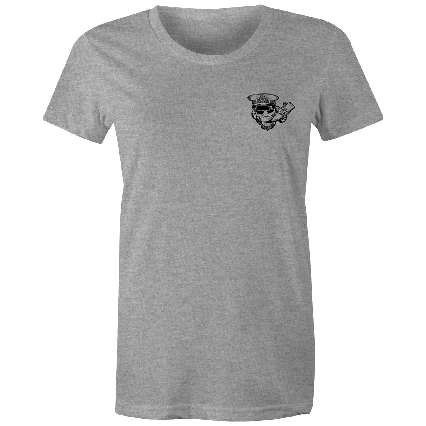 RumMonkey-American-traditional-tattoo Grey Marle / Extra Small Rum Monkey Tee's Tee - Women's Maple Tee