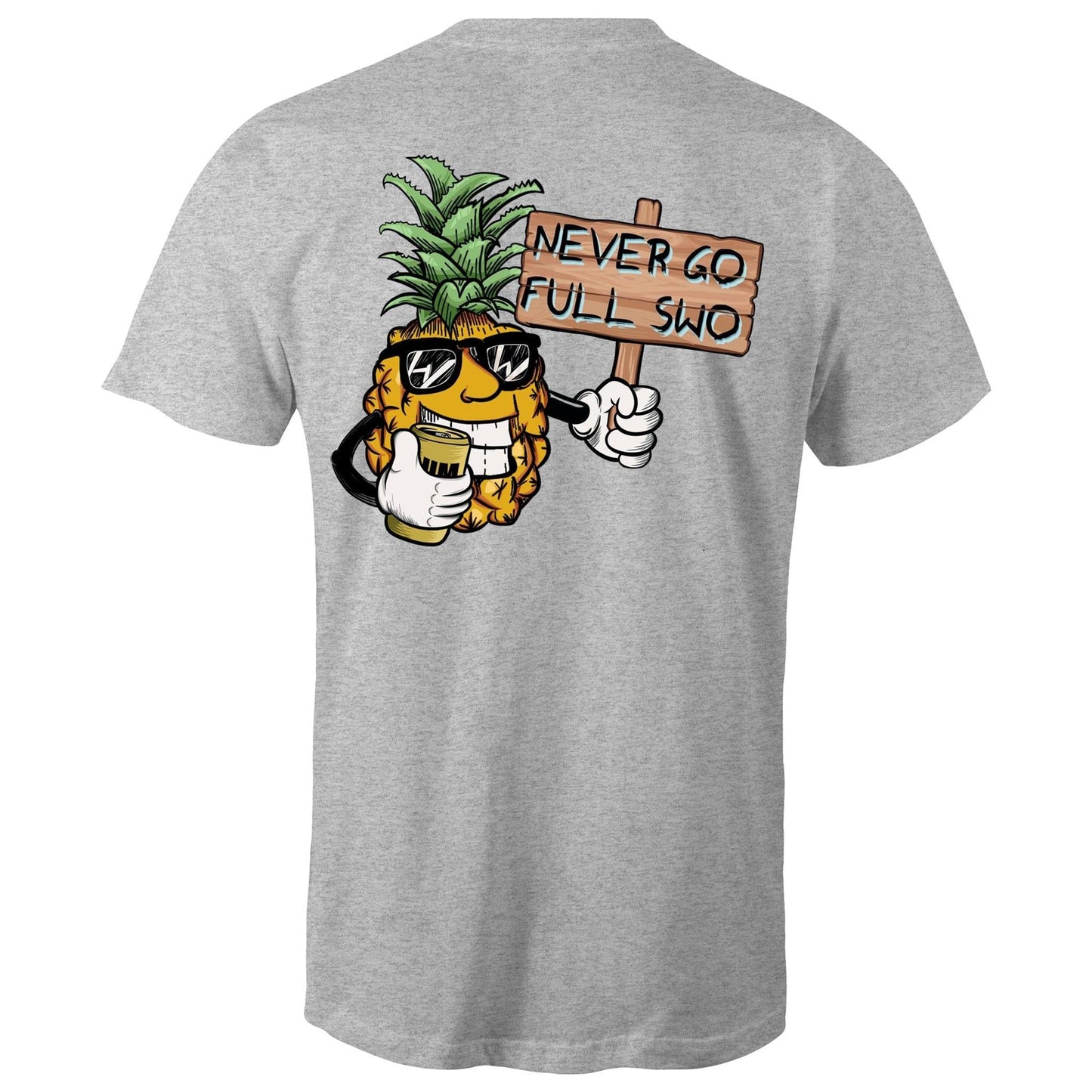 RumMonkey-American-traditional-tattoo Grey Marle / Small “Never Go Full SWO” PWO and OPs room Mens T-Shirt