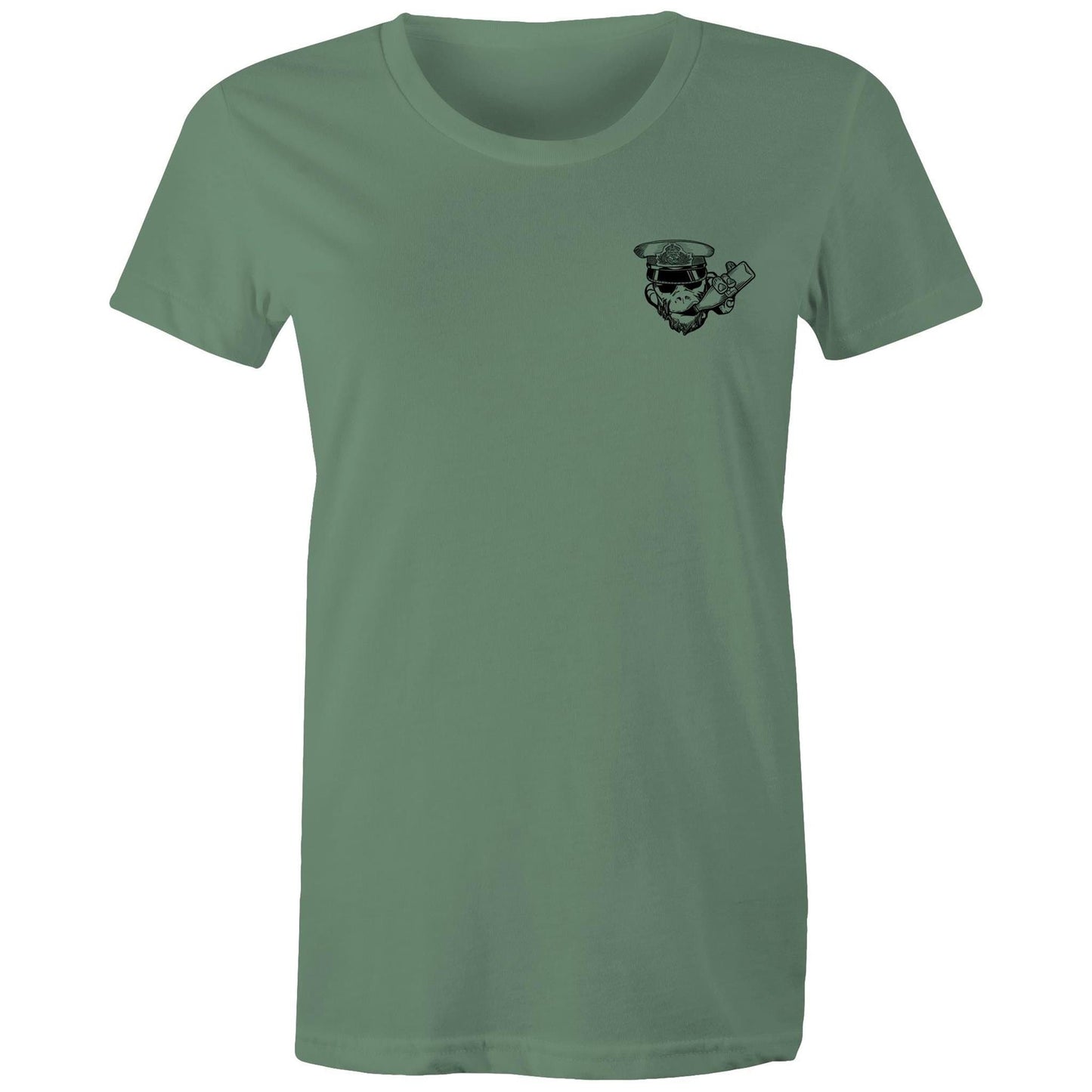 RumMonkey-American-traditional-tattoo Sage / Extra Small Rum Monkey Tee's Tee - Women's Maple Tee