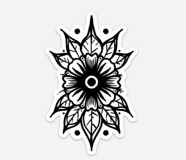 RumMonkey-American-traditional-tattoo Simple Flower - Sticker