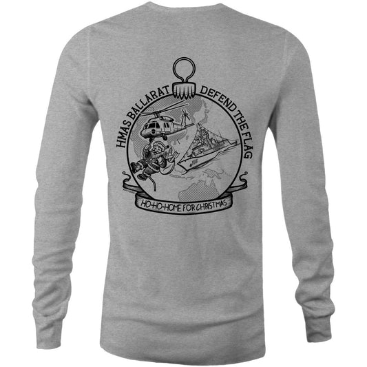 HMAS Ballarat - Christmas 2025 - Long Sleeve Tee Black and White