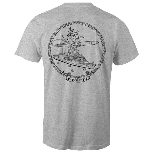RumMonkey-American-traditional-tattoo Grey Marle / Small PWO59 course - Mens T-Shirt