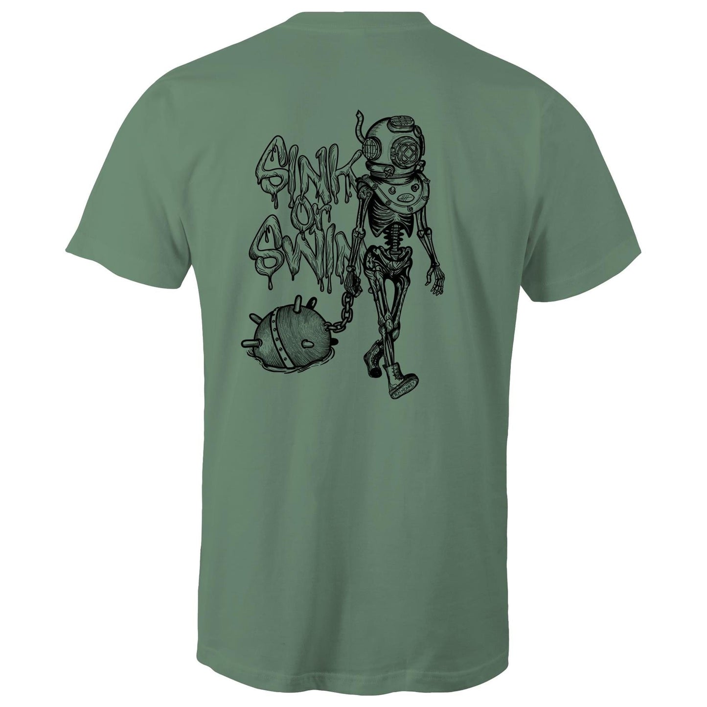 RumMonkey-American-traditional-tattoo Sink Or Swimmer - RAN Divers - Civvie Tee (Mens)