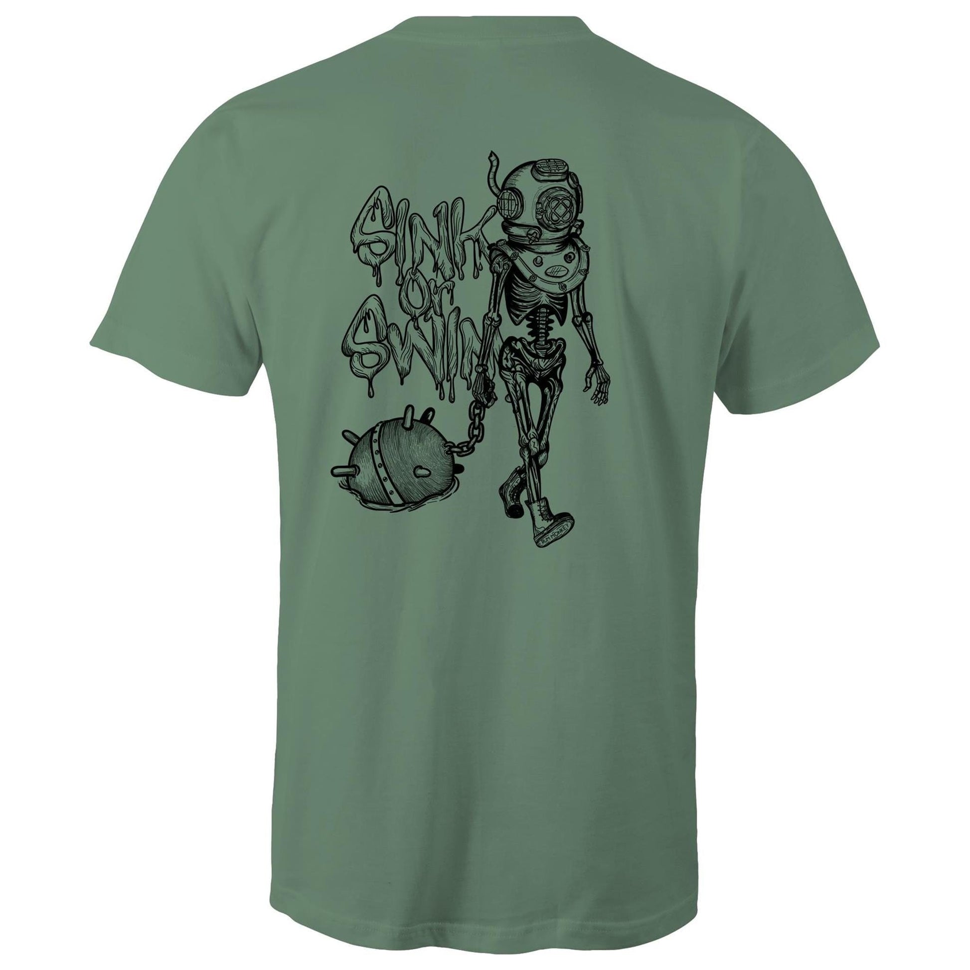RumMonkey-American-traditional-tattoo Sink Or Swimmer - RAN Divers - Civvie Tee (Mens)