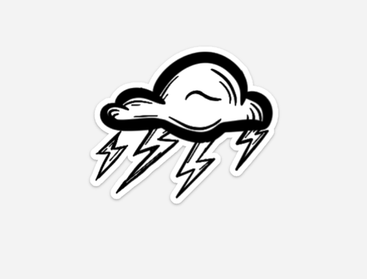 RumMonkey-American-traditional-tattoo Storm Cloud - Mini Sticker